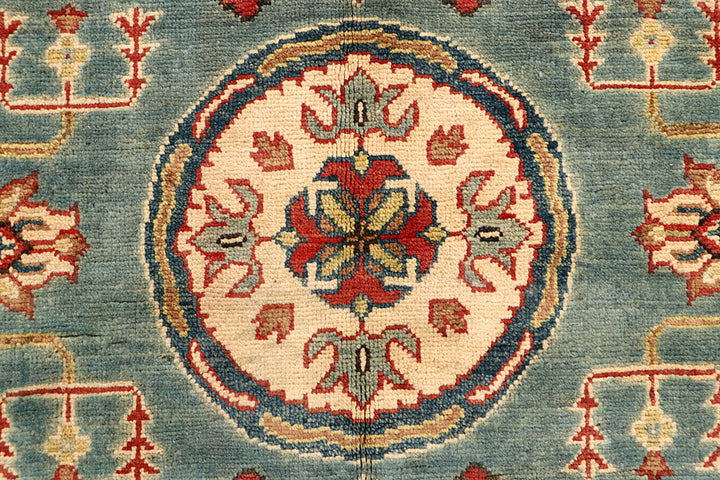 Cadet Blue Kazak 3' 10 x 12' 5 - No. 68299 - ALRUG Rug Store