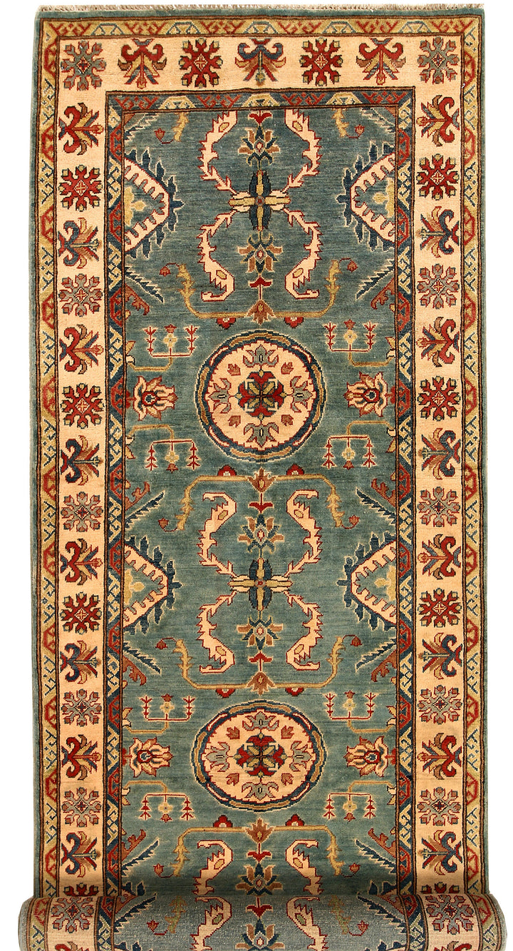 Cadet Blue Kazak 3' 10 x 12' 5 - No. 68299 - ALRUG Rug Store