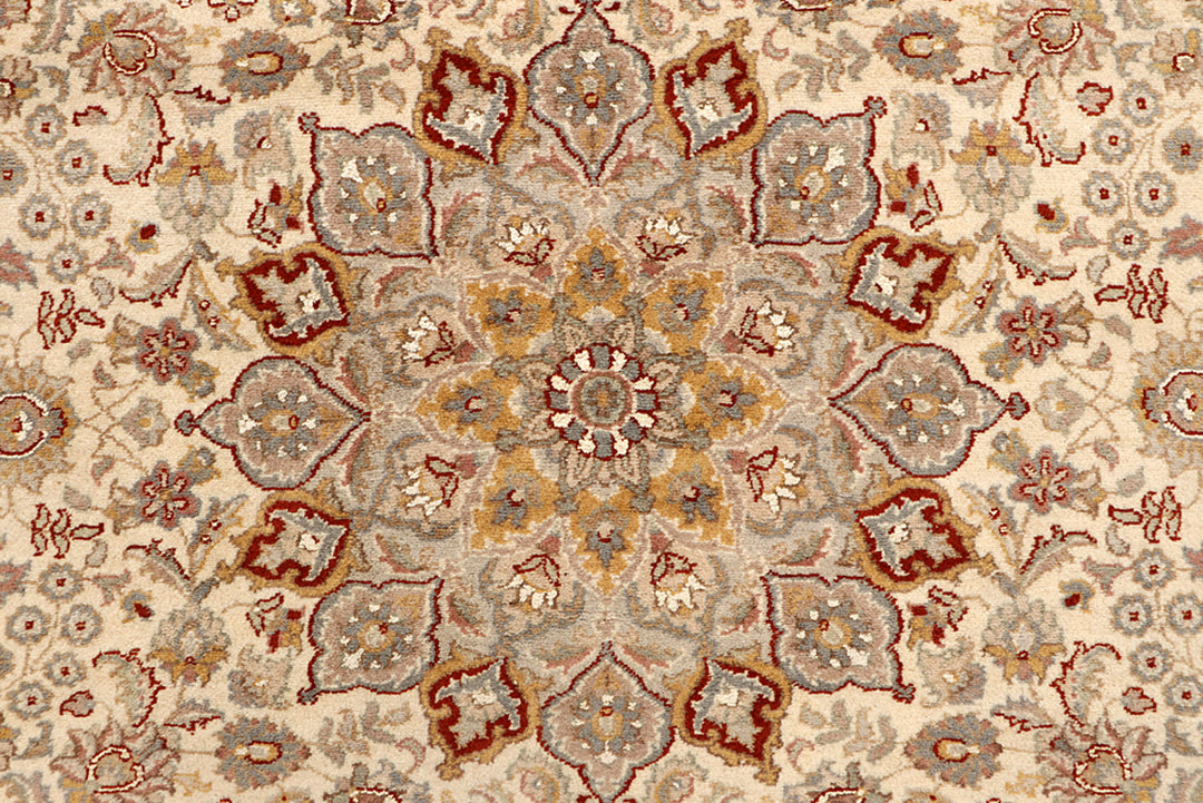 Blanched Almond Kashan 5'  7" x 8'  2" - No. QA19434