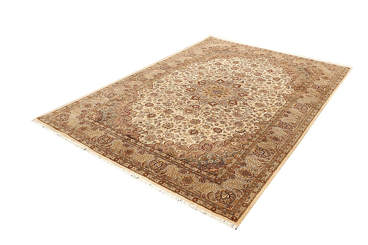 Blanched Almond Kashan 5'  7" x 8'  2" - No. QA19434