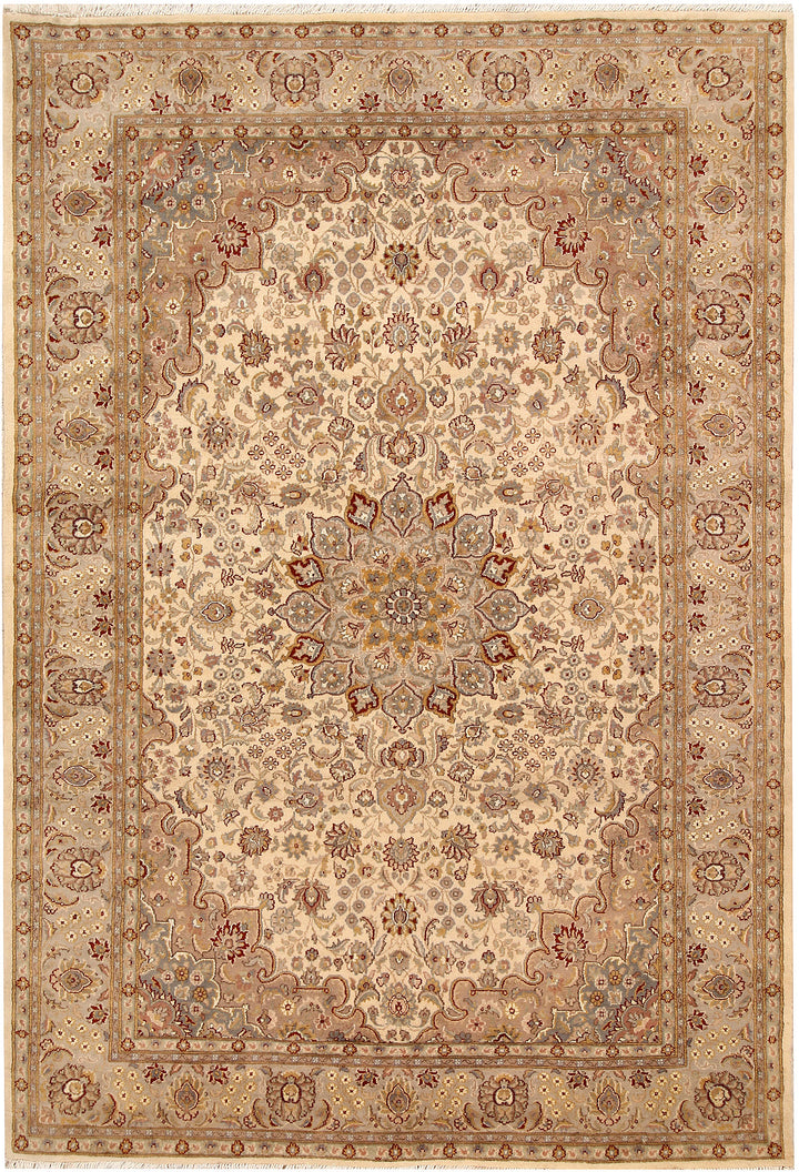 Blanched Almond Kashan 5' 7 x 8' 2 - No. 68328 - ALRUG Rug Store