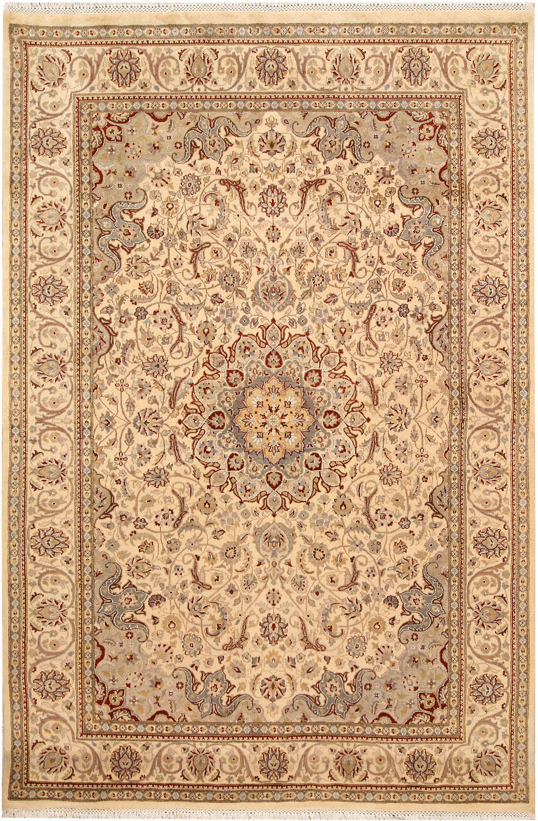 Blanched Almond Isfahan 5' 6 x 8' 3 - No. 68331 - ALRUG Rug Store