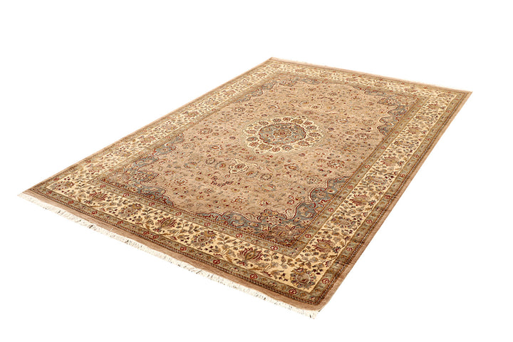 Tan Isfahan 5'  7" x 8'  2" - No. QA22468