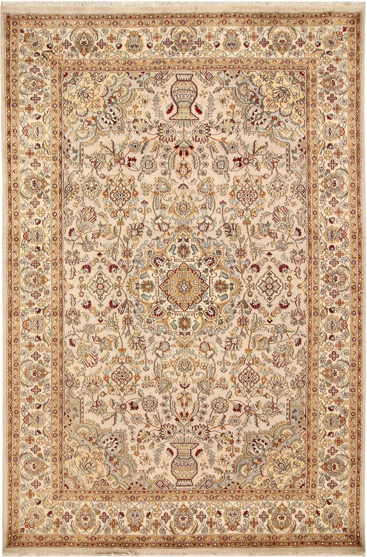 Antique White Isfahan 6'  x" 9'  2" - No. QA77448