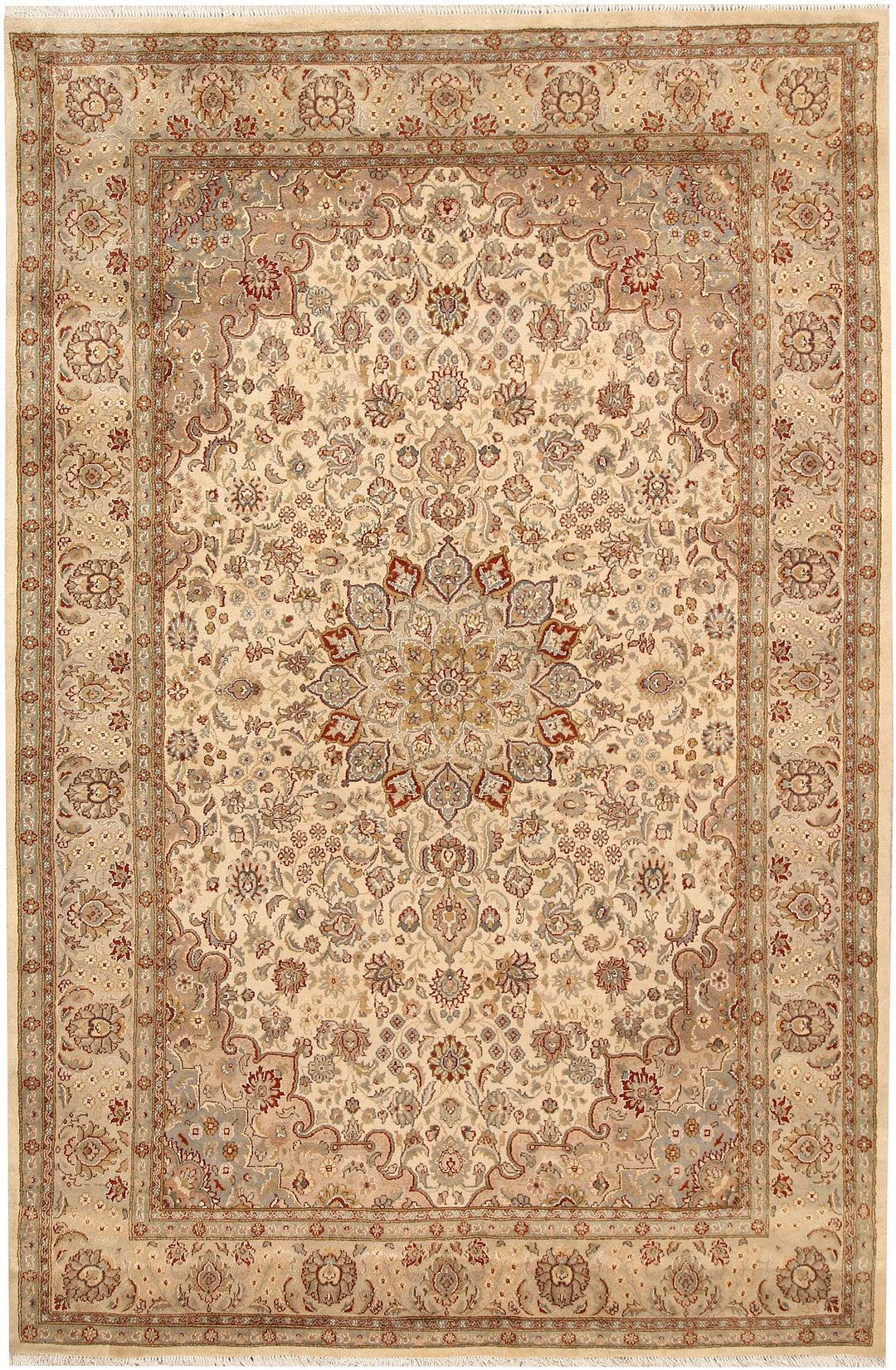 Blanched Almond Isfahan 5' 6 x 8' 4 - No. 68334 - ALRUG Rug Store