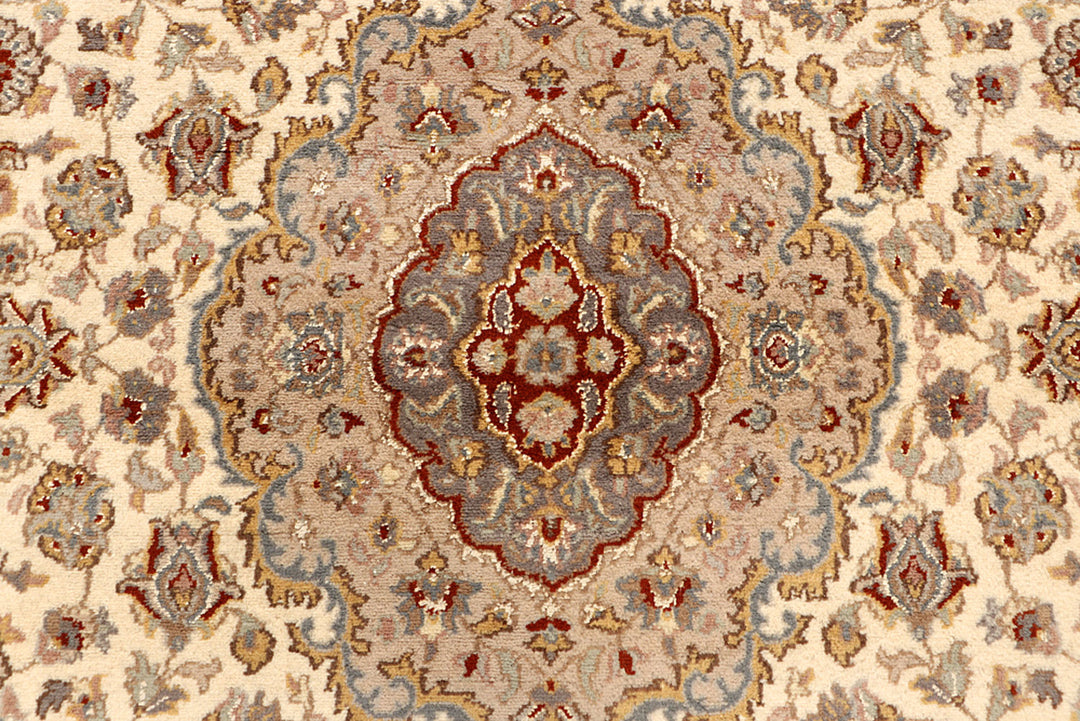 Blanched Almond Kirman 5'  5" x 8'  4" - No. QA49612