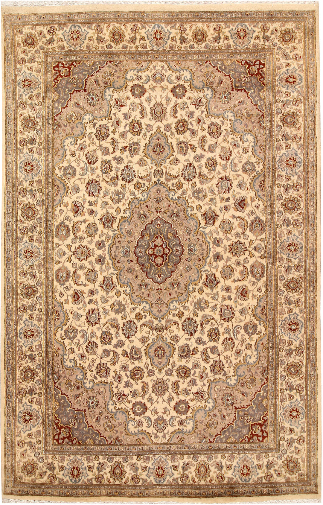 Blanched Almond Kirman 5' 5 x 8' 4 - No. 68343 - ALRUG Rug Store