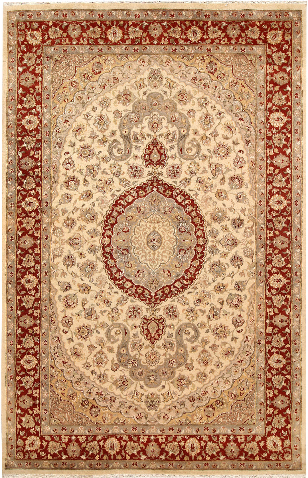 Blanched Almond Isfahan 5' 6 x 8' 8 - No. 68344 - ALRUG Rug Store
