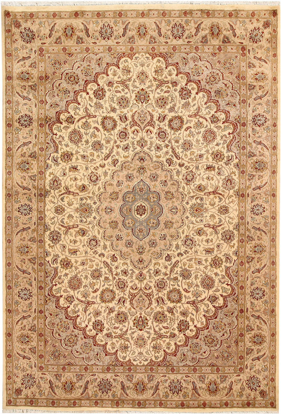 Blanched Almond Isfahan 5' 6 x 8' 2 - No. 68346 - ALRUG Rug Store