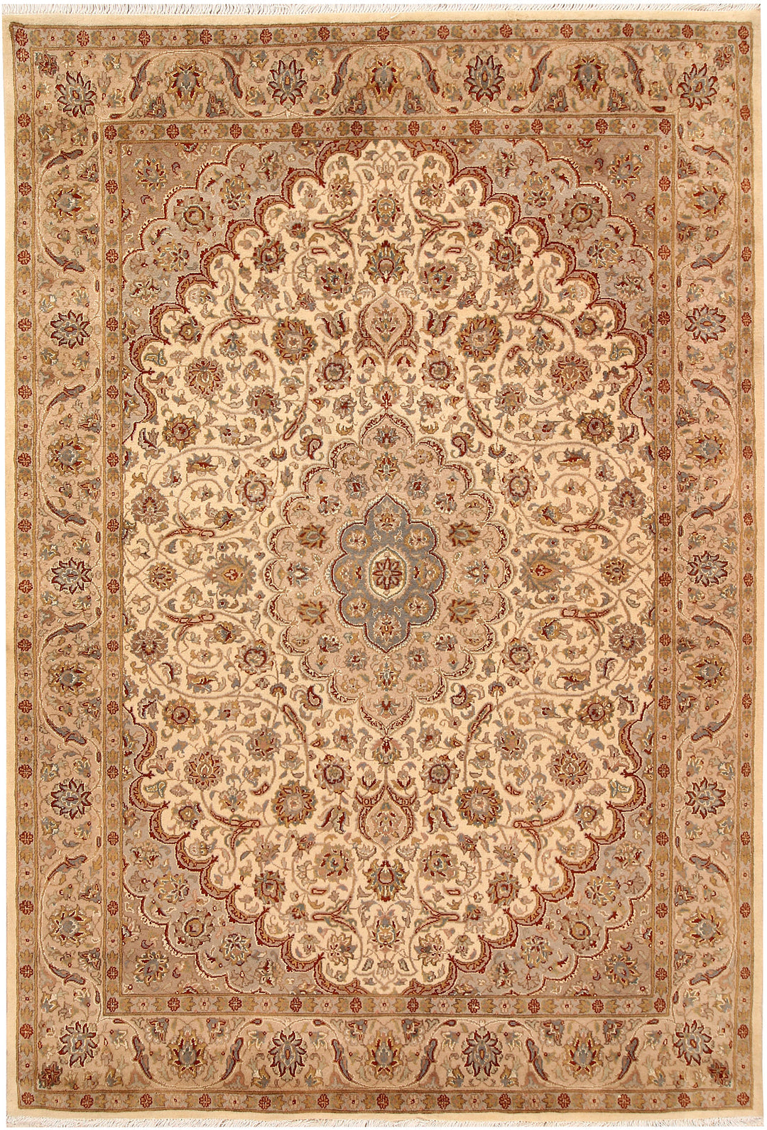 Blanched Almond Isfahan 5' 7 x 8' 3 - No. 68350 - ALRUG Rug Store