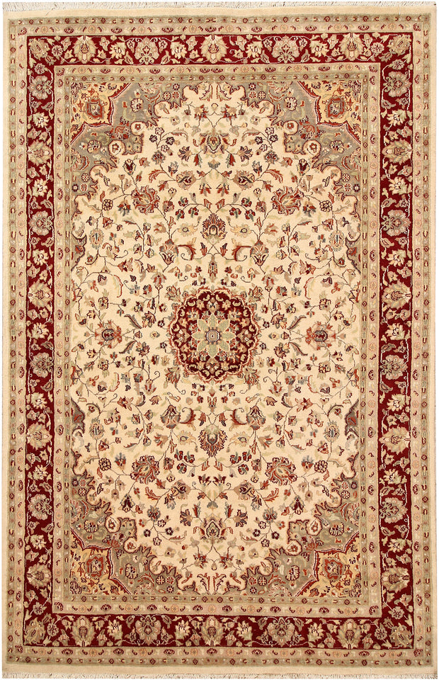 Blanched Almond Kashan 5' 9 x 8' 10 - No. 68353 - ALRUG Rug Store