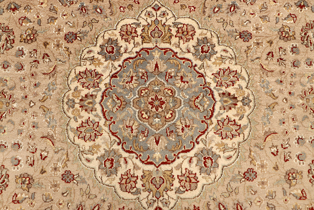 Tan Kashan 5' 8 x 8' 4 - No. 68356 - ALRUG Rug Store