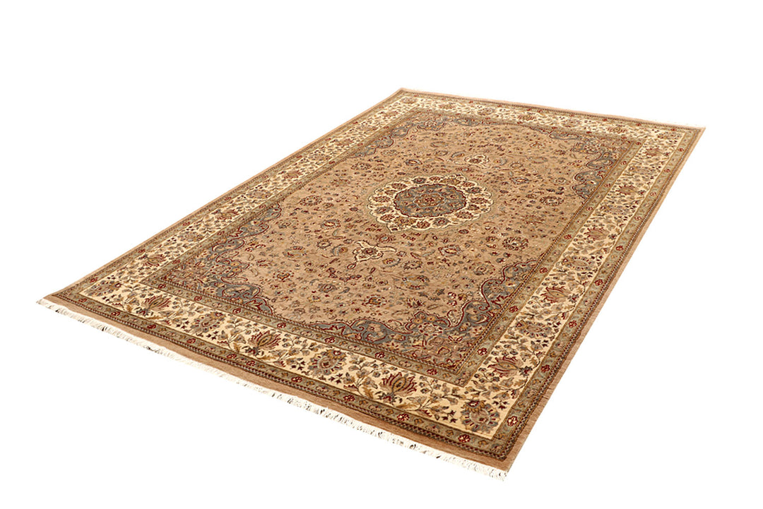 Tan Kashan 5' 8 x 8' 4 - No. 68356 - ALRUG Rug Store