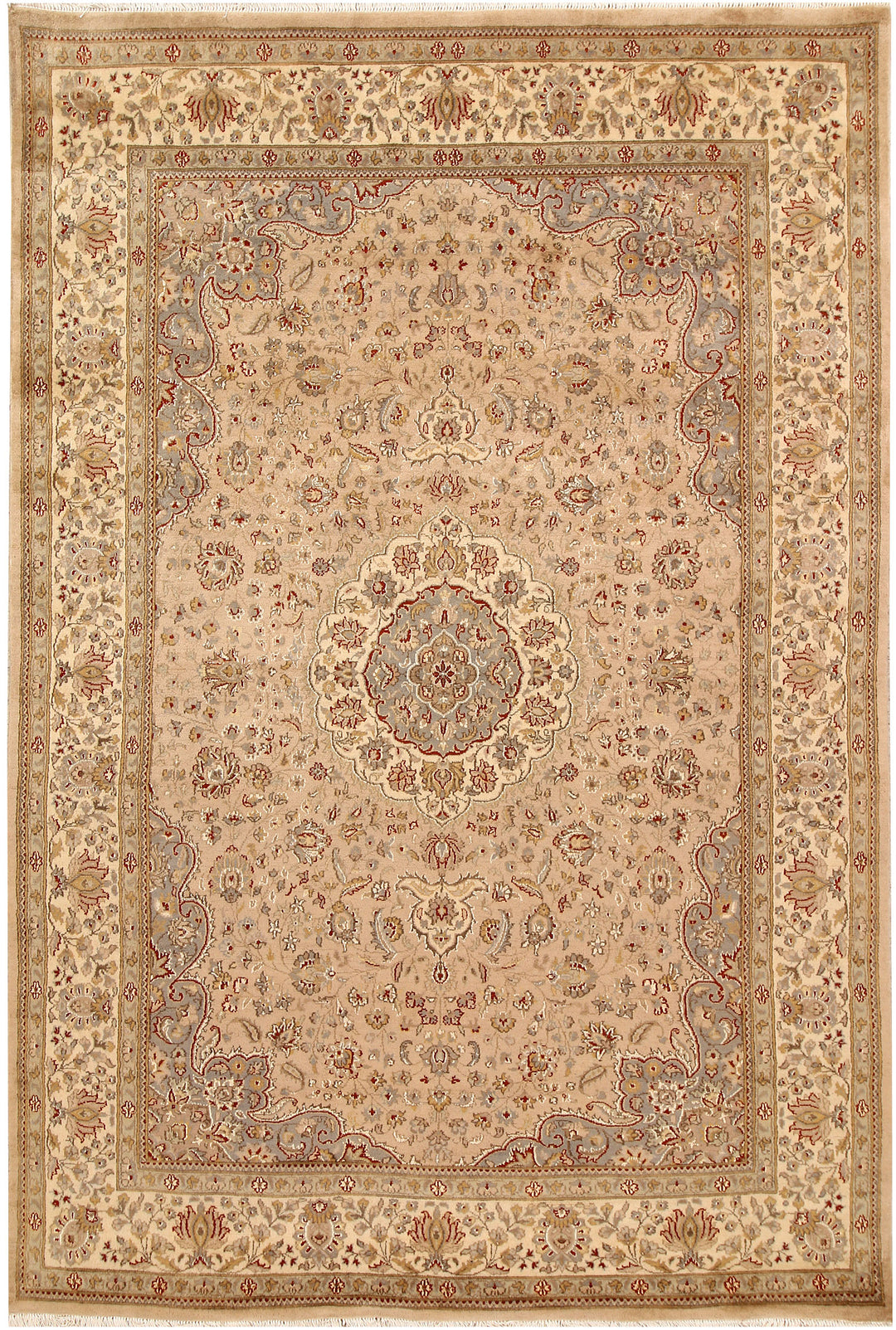 Tan Kashan 5' 7 x 8' 3 - No. 68362 - ALRUG Rug Store