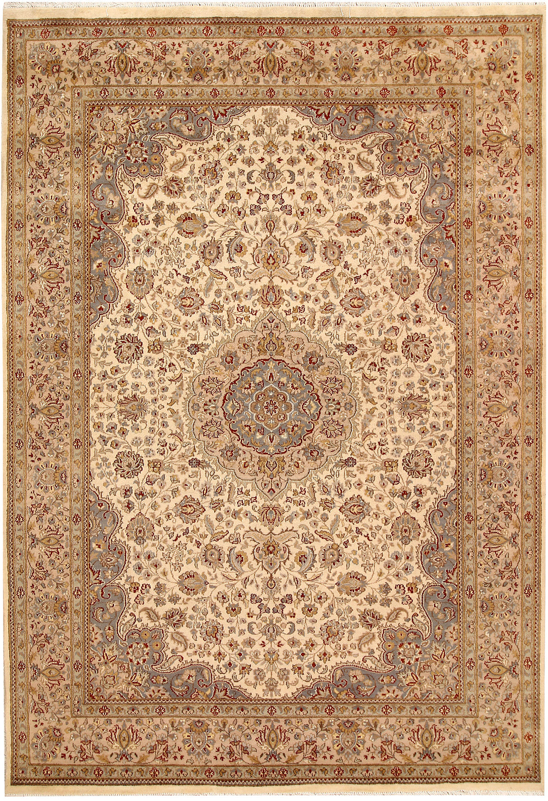 Bisque Kashan 5' 8 x 8' 3 - No. 68364 - ALRUG Rug Store