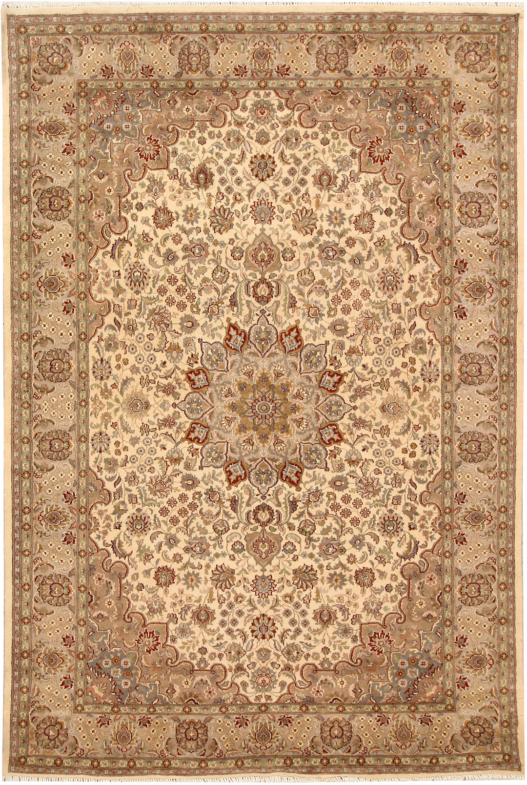 Bisque Kashan 5' 7 x 8' 4 - No. 68365 - ALRUG Rug Store