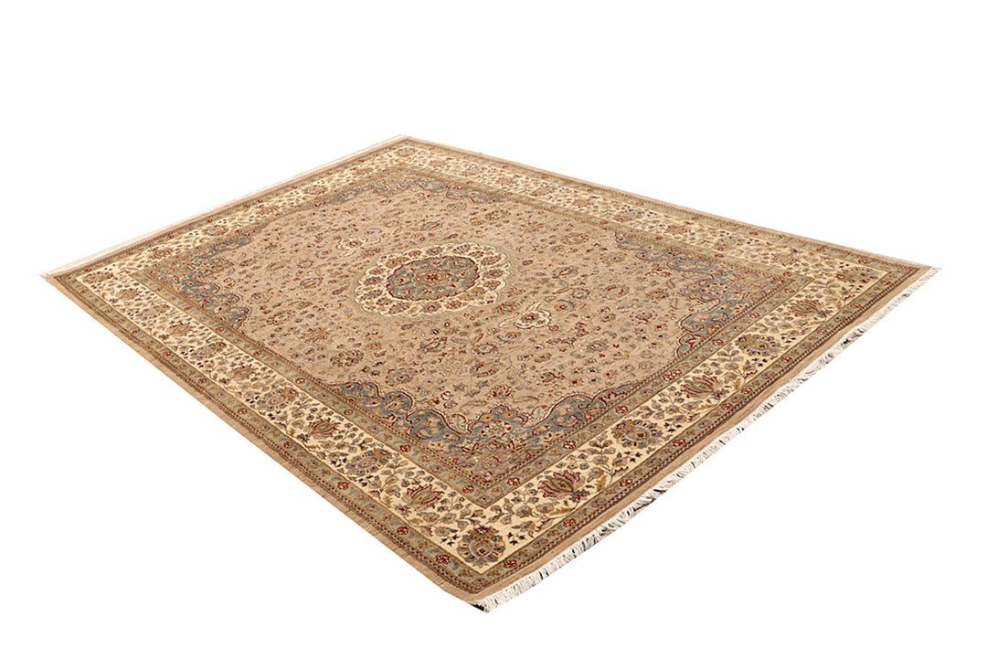 Tan Isfahan 5' 8 x 8' 2 - No. 68372 - ALRUG Rug Store