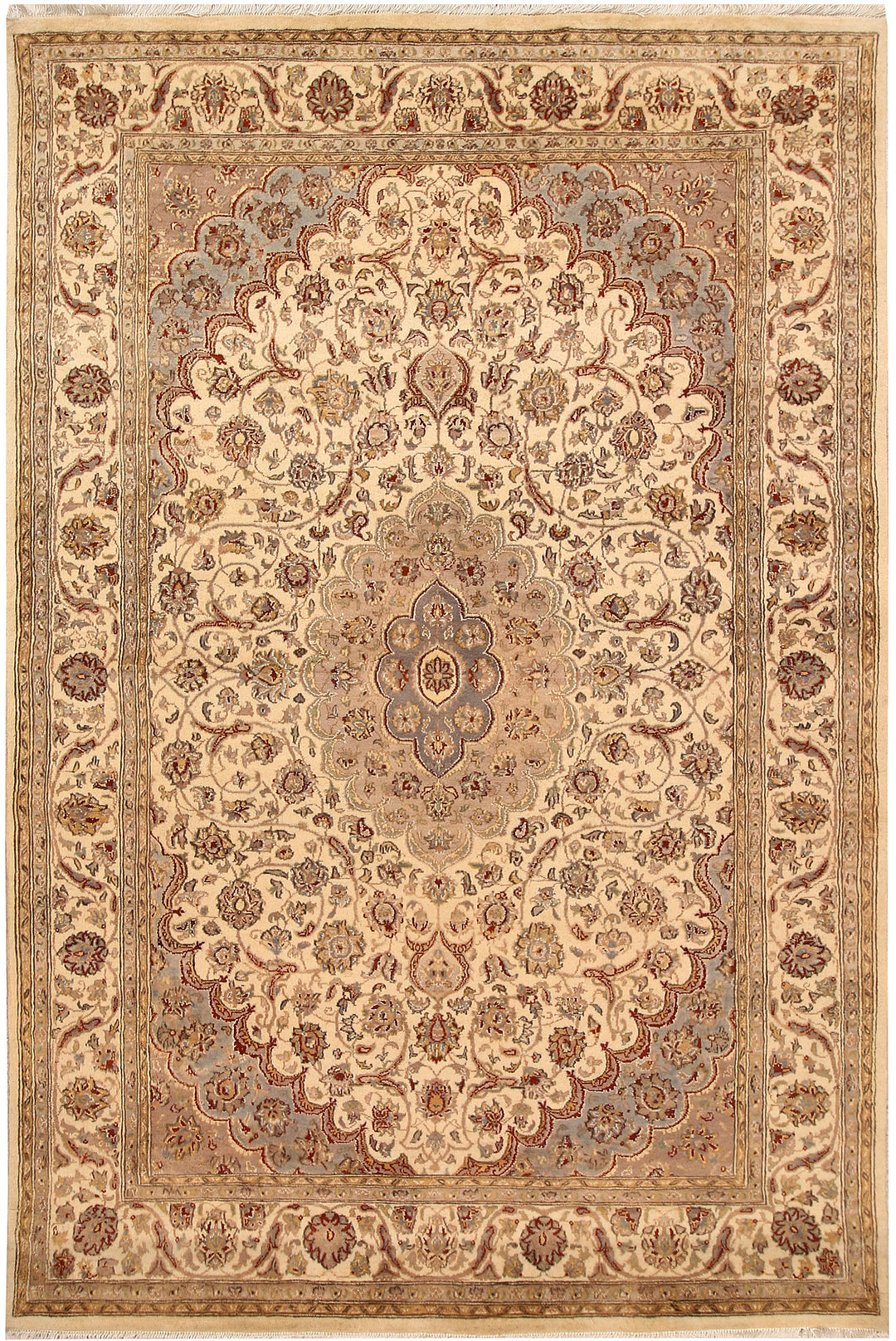 Blanched Almond Kirman 5' 6 x 8' 3 - No. 68374 - ALRUG Rug Store