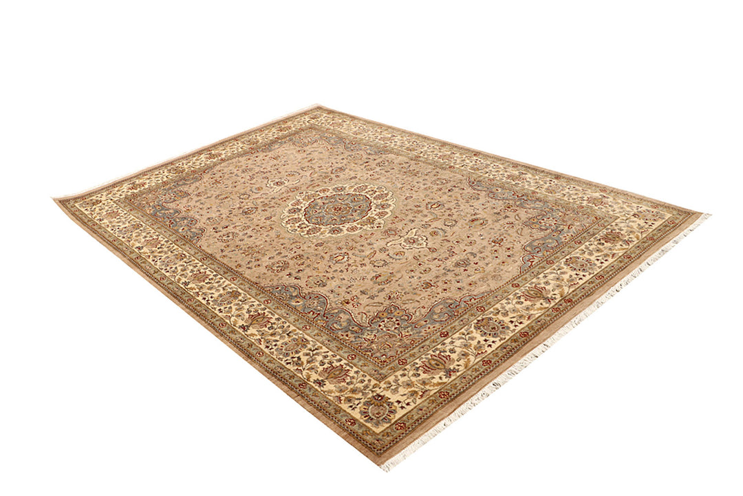 Tan Isfahan 5' 8 x 8' 2 - No. 68380 - ALRUG Rug Store