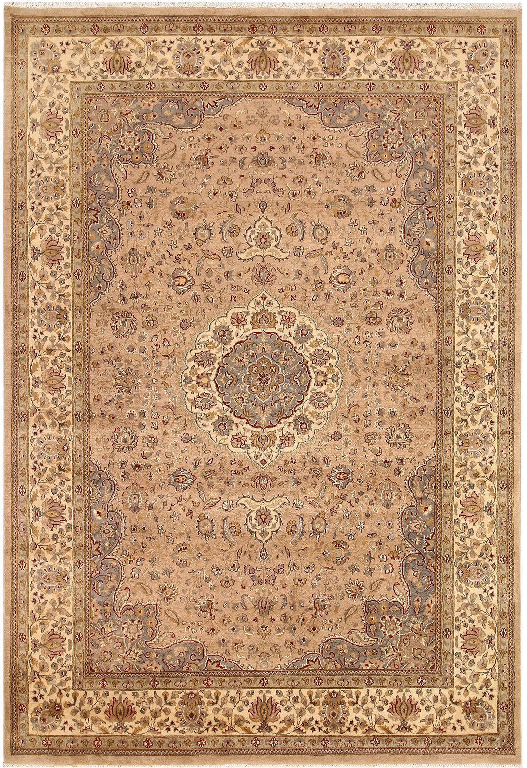 Tan Isfahan 5' 8 x 8' 2 - No. 68380 - ALRUG Rug Store