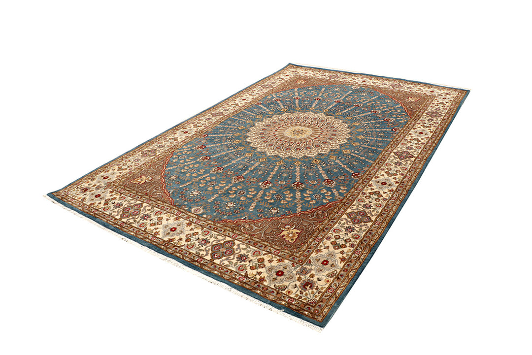 Cadet Blue Gombud 6' 1 x 9' 8 - No. 68386 - ALRUG Rug Store