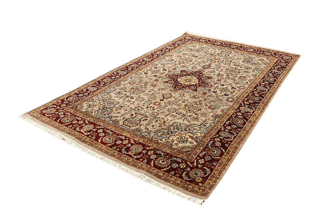 Antique White Isfahan 5'  10" x 9'  4" - No. QA52722