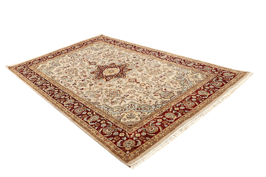 Antique White Isfahan 5'  10" x 9'  4" - No. QA52722