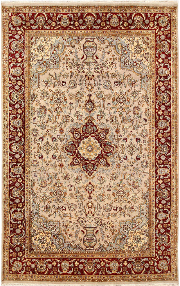 Antique White Isfahan 5' 10 x 9' 4 - No. 68387 - ALRUG Rug Store