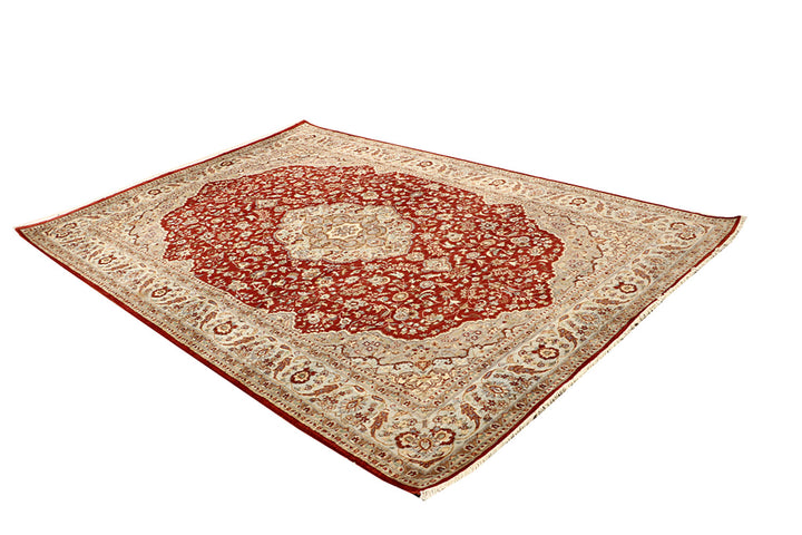 Firebrick Kirman 6' 1 x 9' 1 - No. 68389 - ALRUG Rug Store