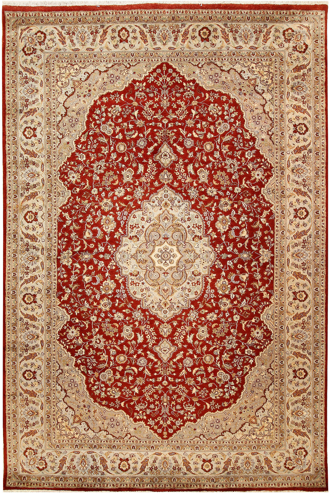 Firebrick Kirman 6' 1 x 9' 1 - No. 68389 - ALRUG Rug Store