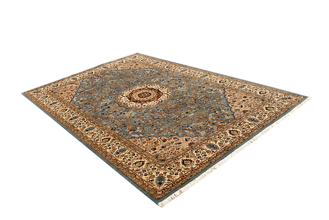 Light Slate Grey Tree of Life 6' 1 x 9' 2 - No. 68391 - ALRUG Rug Store