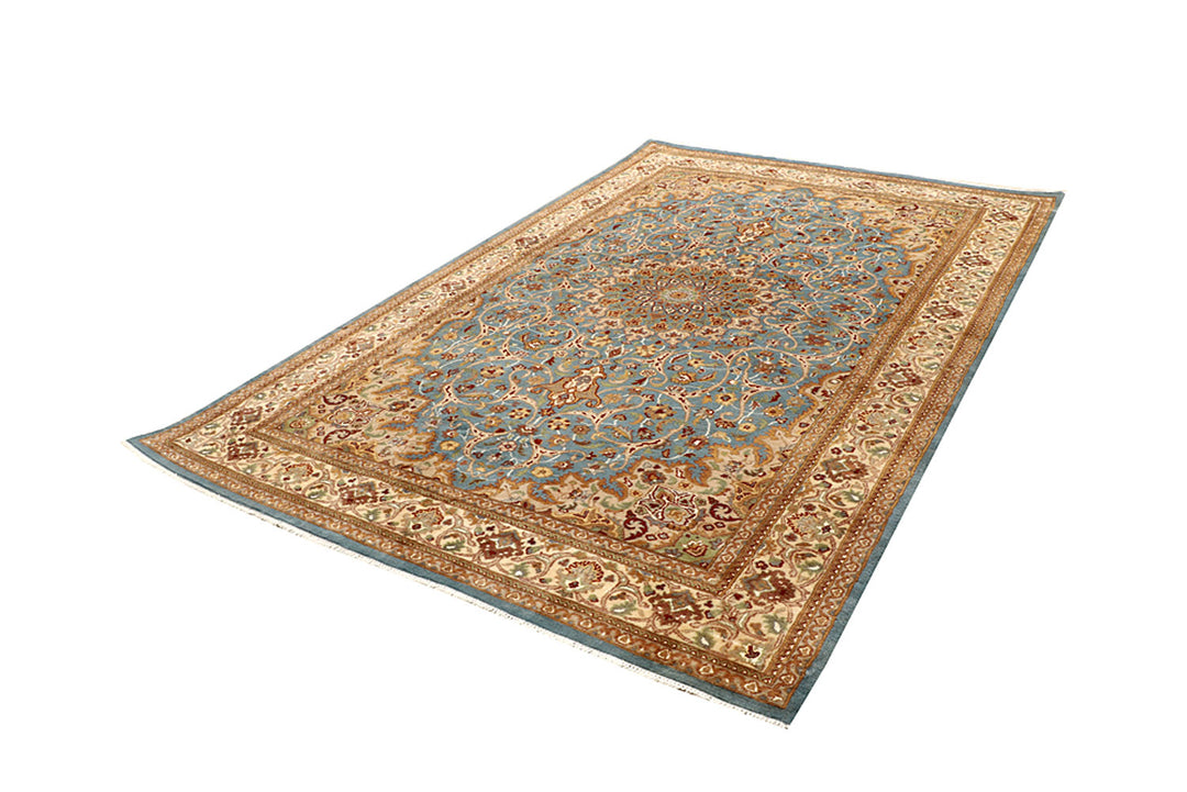 Light Slate Grey Kashan 6' x 9' 3 - No. 68394 - ALRUG Rug Store