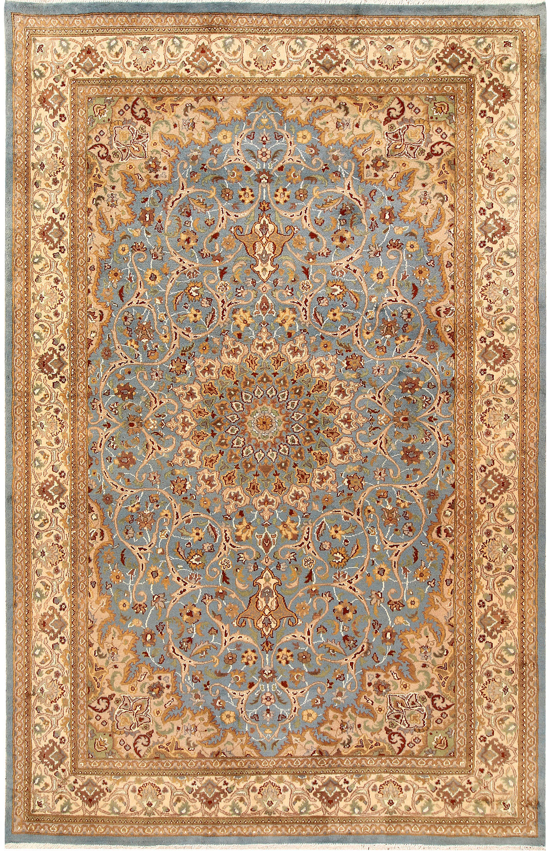 Light Slate Grey Kashan 6' x 9' 3 - No. 68394 - ALRUG Rug Store