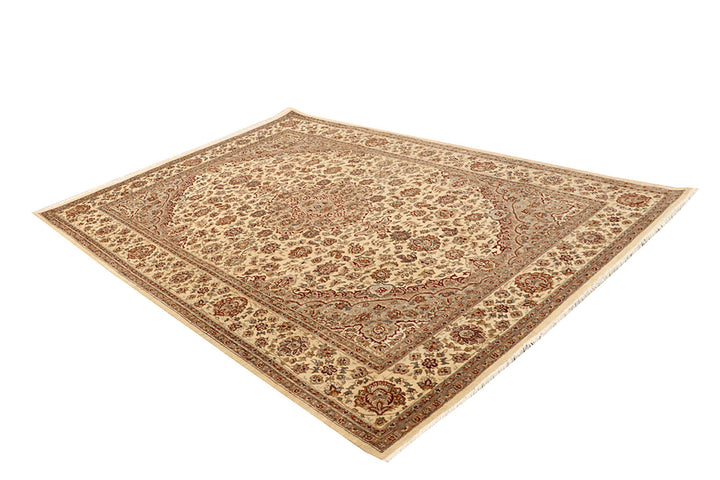 Blanched Almond Kirman 6' 7 x 9' 10 - No. 68399 - ALRUG Rug Store