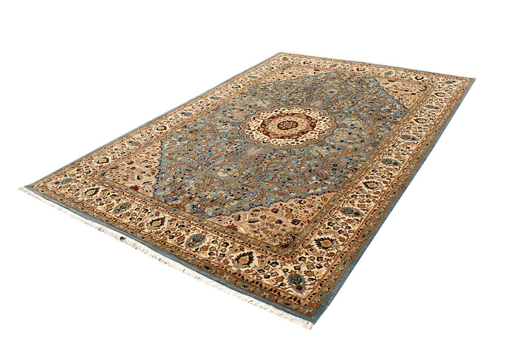 Light Slate Grey Tree of Life 6' 1 x 9' 5 - No. 68400 - ALRUG Rug Store