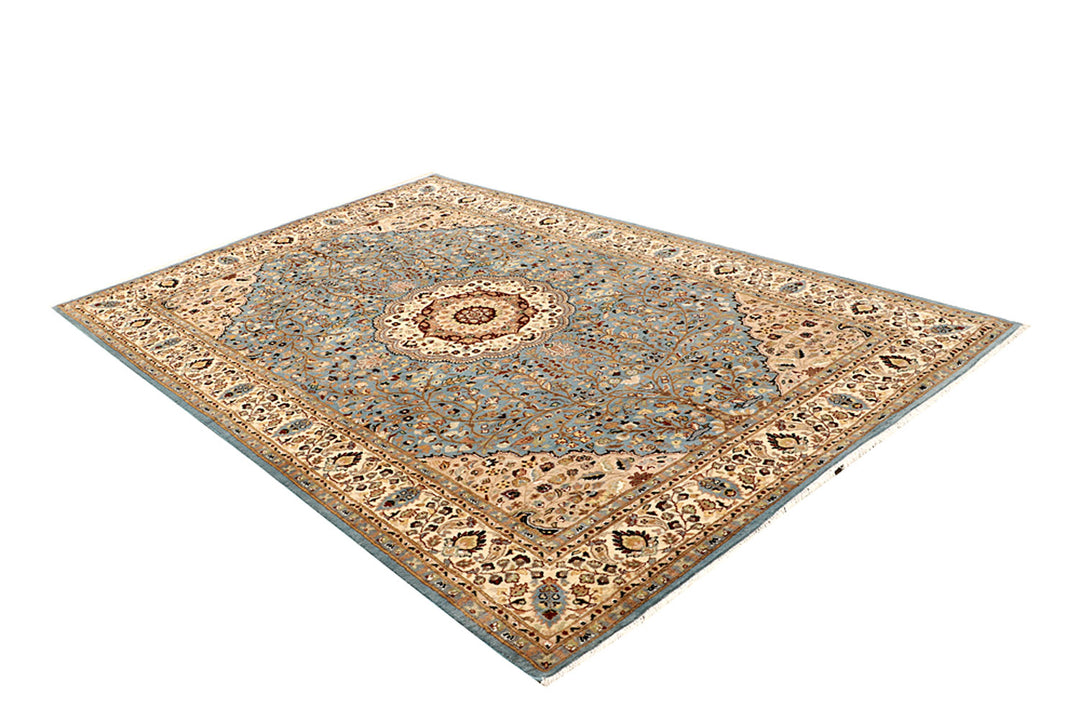 Light Slate Grey Tree of Life 6' 1 x 9' 5 - No. 68400 - ALRUG Rug Store