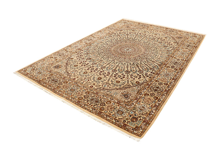 Navajo White Gombud 6' 7 x 9' 8 - No. 68404 - ALRUG Rug Store