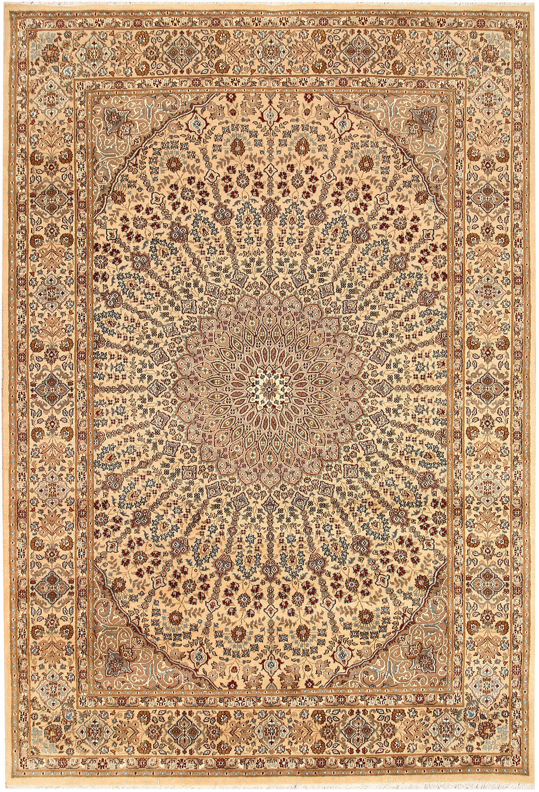 Navajo White Gombud 6' 7 x 9' 8 - No. 68404 - ALRUG Rug Store