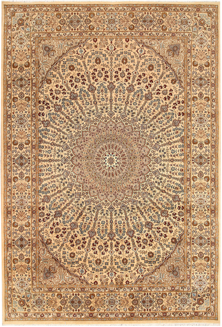 Navajo White Gombud 6' 7 x 9' 8 - No. 68404 - ALRUG Rug Store