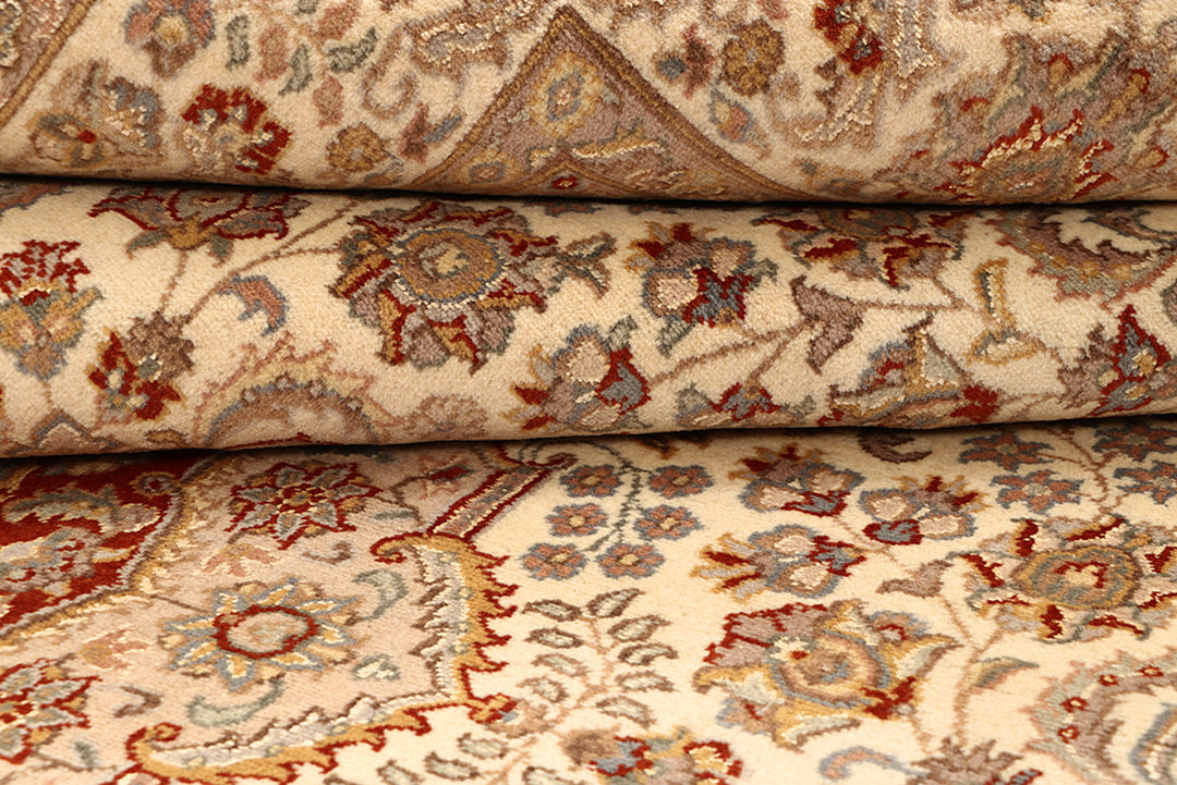 Blanched Almond Kirman 6'  8" x 10'  7" - No. QA73371