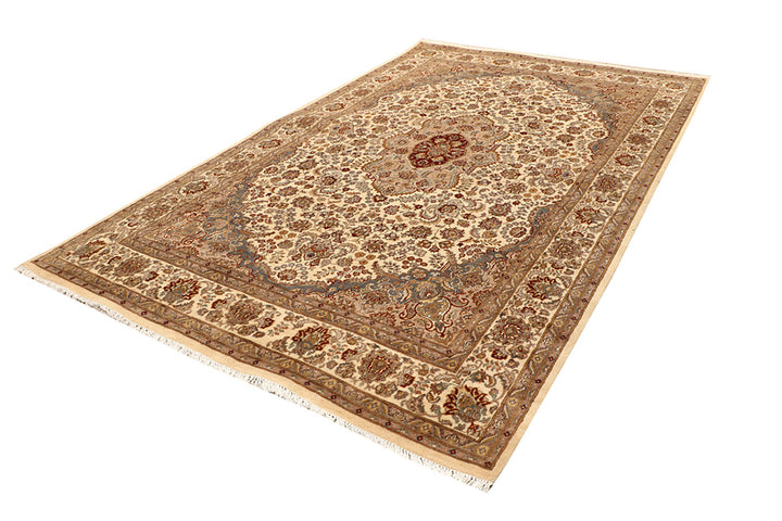 Blanched Almond Kirman 6'  8" x 10'  7" - No. QA73371