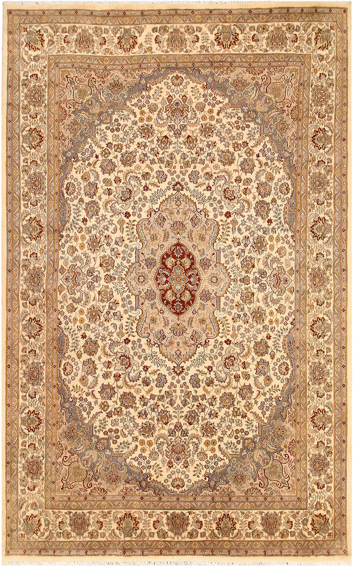 Blanched Almond Kirman 6'  8" x 10'  7" - No. QA73371