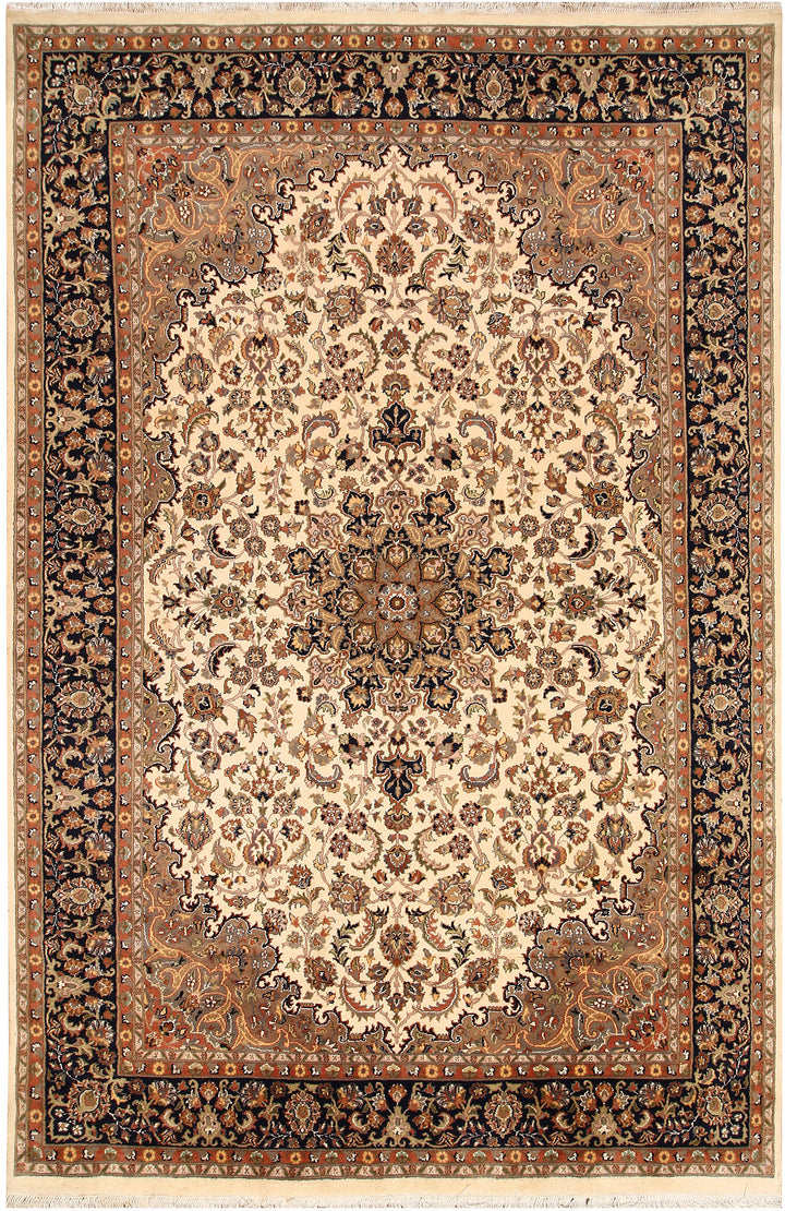 Blanched Almond Kashan 6' x 9' 1 - No. 68406 - ALRUG Rug Store
