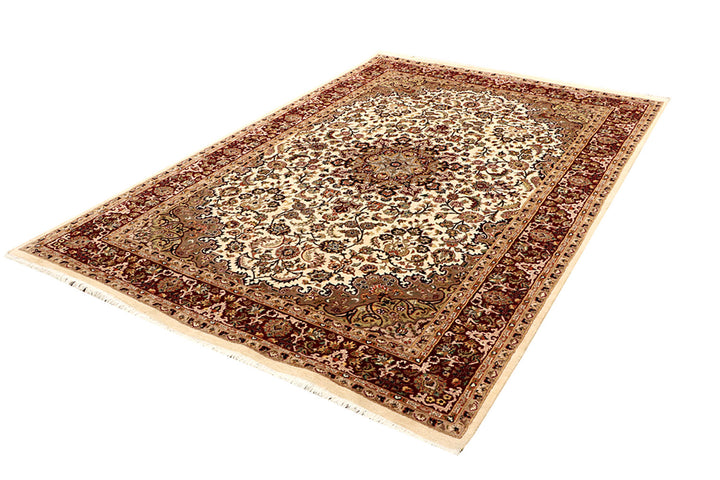 Cornsilk Kashan 5' 11 x 8' 10 - No. 68407 - ALRUG Rug Store