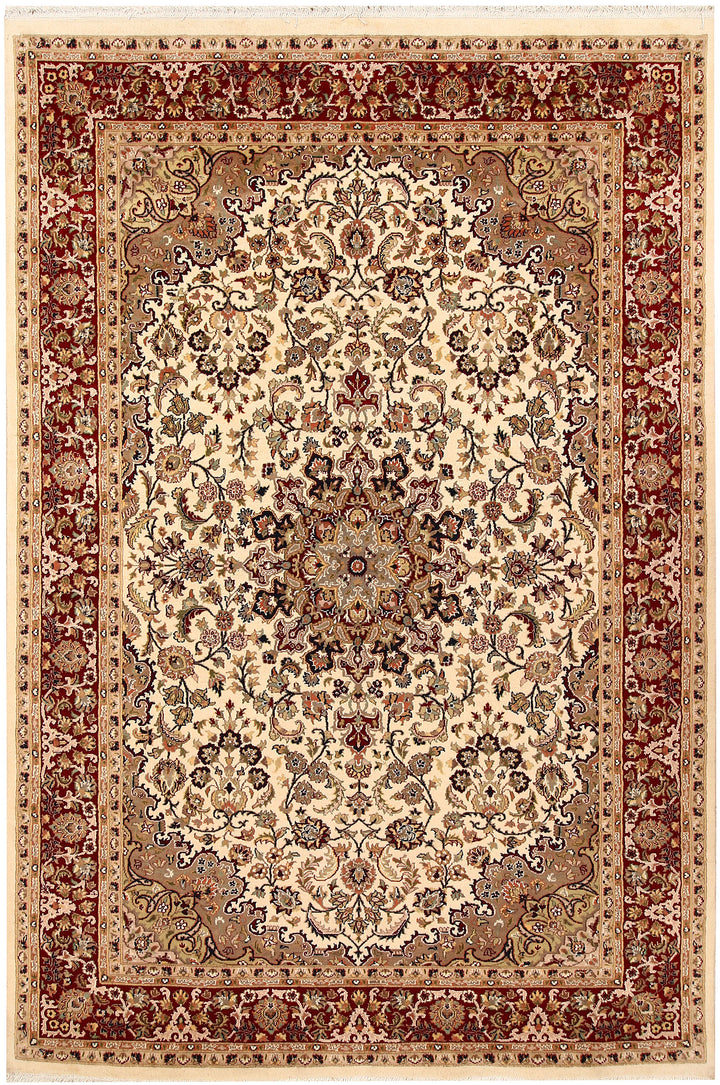 Cornsilk Kashan 5' 11 x 8' 10 - No. 68407 - ALRUG Rug Store