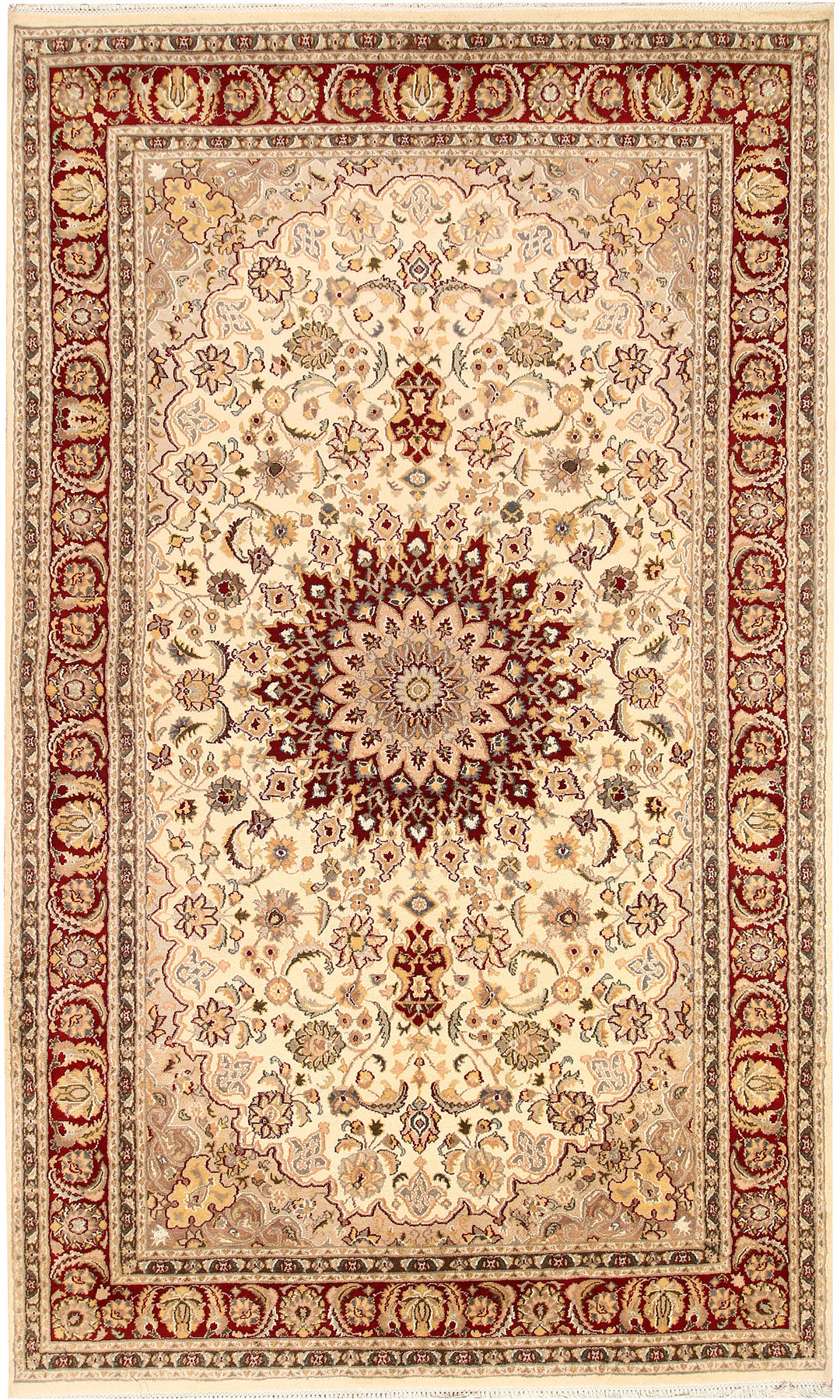 Blanched Almond Isfahan 6' 1 x 9' 9 - No. 68412 - ALRUG Rug Store
