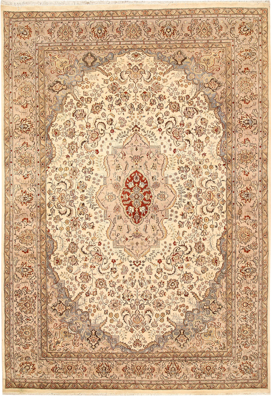 Blanched Almond Isfahan 6' 8 x 9' 9 - No. 68414 - ALRUG Rug Store