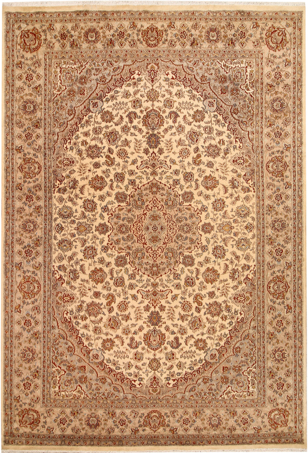 Bisque Isfahan 6' 7 x 9' 8 - No. 68423 - ALRUG Rug Store
