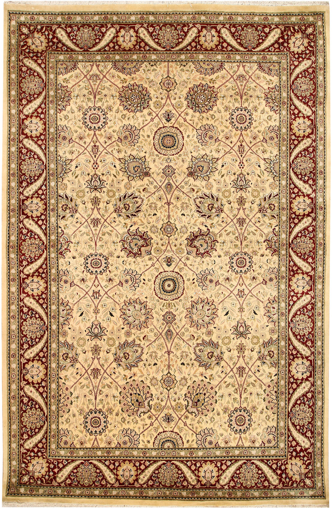 Navajo White Mahal 6' 7 x 9' 11 - No. 68427 - ALRUG Rug Store