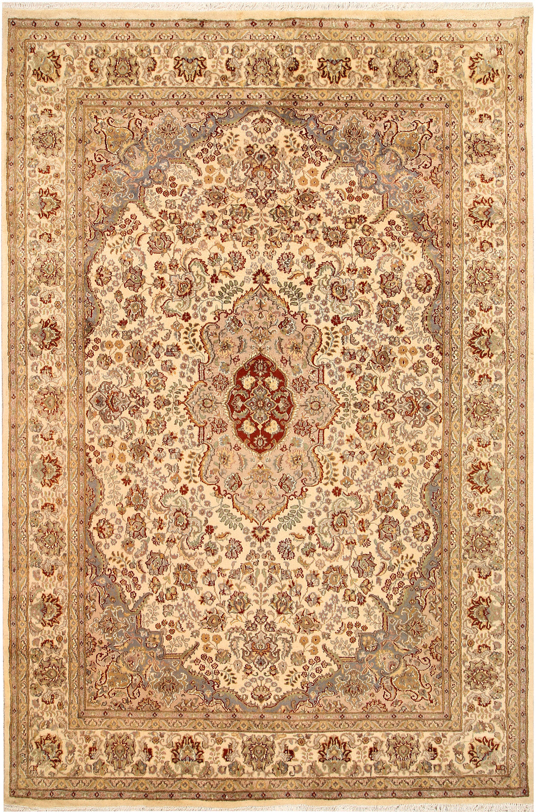 Bisque Isfahan 6' 6 x 9' 9 - No. 68432 - ALRUG Rug Store